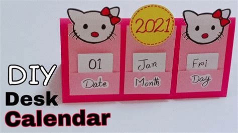 How To Make 2021 Desk Calendar Handmade Desk Calendar Diy