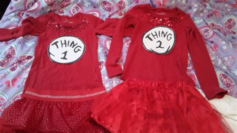 Easy Diy Thing 1 And Thing 2 Costume For Dr Seuss Week Anointedheels