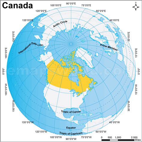 Canada map usa, north america. Canada Globe Map | Globe Map of Canada