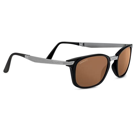 Serengeti Volare 8494 Matte Black Shiny Medium Gunmetal Sunglasses Unisex