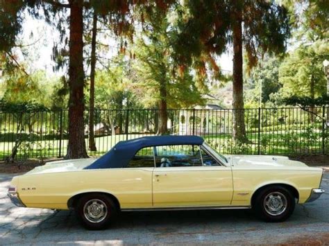 1965 Pontiac Gto 90366 Miles Yellow Convertible 389 Manual For Sale