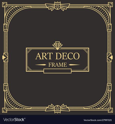 Art Deco Border And Frame 31 Royalty Free Vector Image