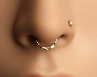 SEPTUM RING Nose Ring With 2mm Balls Gold Filled Or By Noyfir