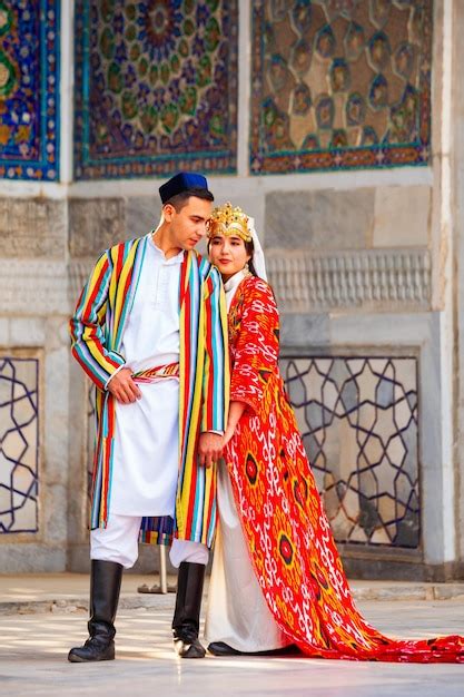 Premium Photo Wedding In Traditional Uzbek Dresses Registan
