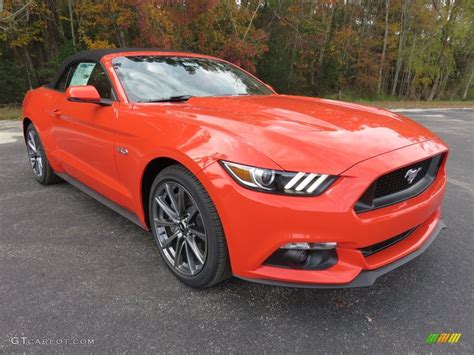 2016 Competition Orange Ford Mustang Gt Premium Convertible 109062398