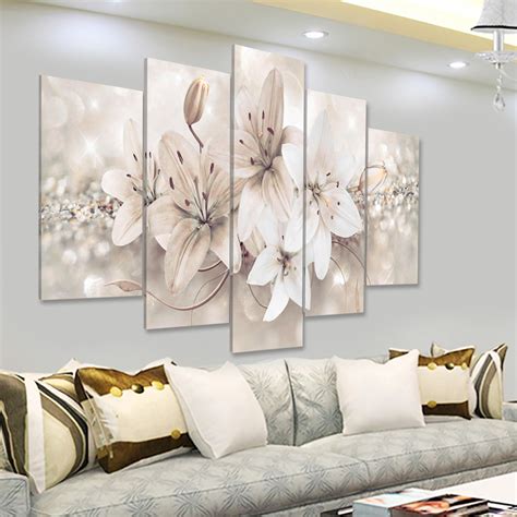 Get it as soon as wed, jun 9. 5 Panels Love Flowers Decorations Wall Art Print Pictures ...