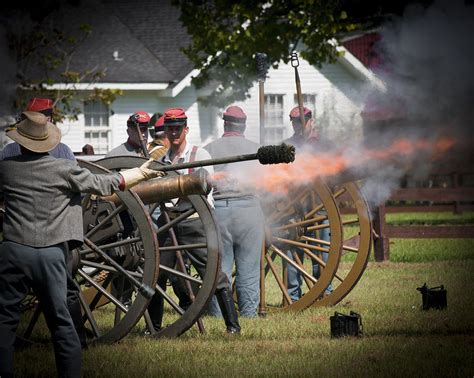 Civil War Cannon Fire Photograph By Ray Devlin