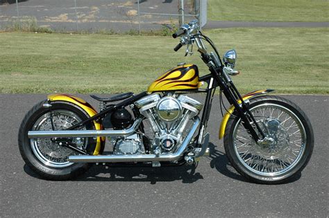 Custom chrome front fender for harley heritage softail models fits: KRAFT TECH RIGID FRAME HARLEY BOBBER CHOPPER CUSTOM U.S.A ...