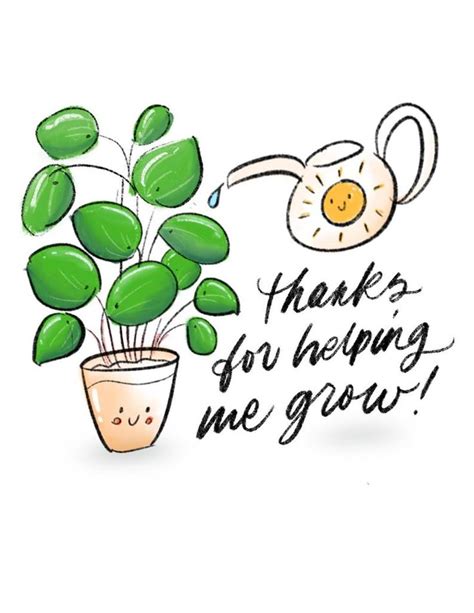 Thank You For Helping Me Grow Plant Pun Cards Thinking Of Etsy Pun