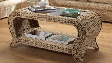 Free uk delivery on all modern designer coffee tables. Rattan Coffee Table Wicker Rack Glass Storage Shelf ...