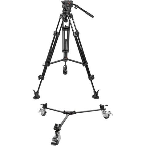 E Image Two Stage Aluminum Tripod With Eh60 Head And Tripod Dolly