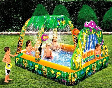 Inflatable Backyard Water Slide And Pool Backyard Design Ideas