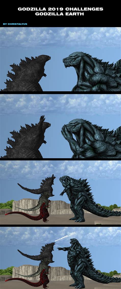Zilla's tenacity in the face of godzilla's overwhelming superiority actually helped to earn the big iguana some of the fans he had been lacking. GODZILLA 2019 CHALLENGES GODZILLA EARTH by ChrisTalyus on ...