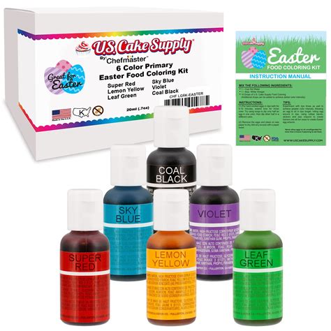 Target has the extracts & food coloring you're looking for at incredible prices. 6 Color Primary Cake Food Coloring Liqua-Gel Easter Egg ...
