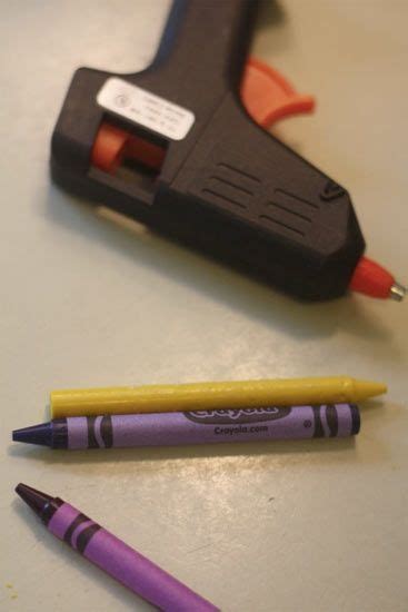 Using A Crayon In You Hot Glue Gun For Projects Glue Gun Projects