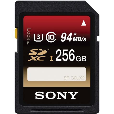Sony 256gb High Speed Uhs I Sdxc U3 Memory Card Sfg2ux2tq Bandh