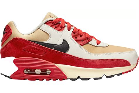 Nike Air Max 90 Leather Sesame Red Clay Gs Cd6864 200 Us