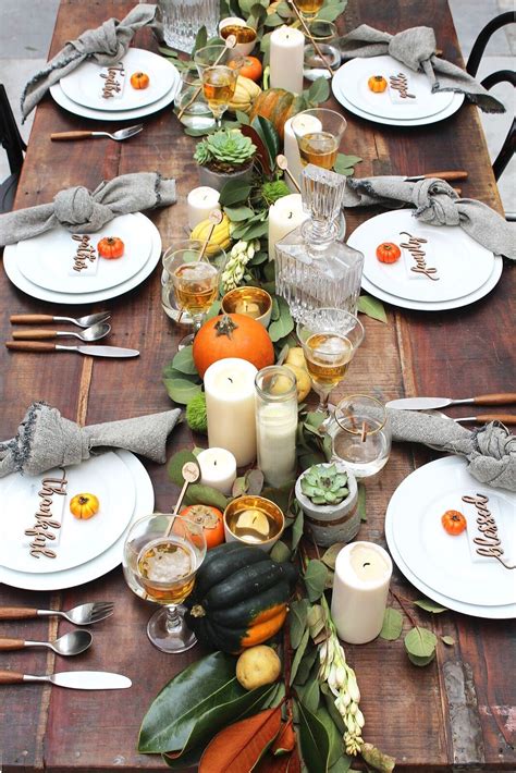 The Perfect Thanksgiving Table Set Up With Midnight Confetti