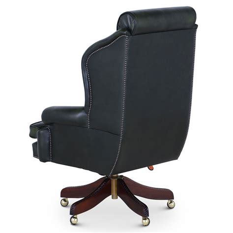 Wholesale modern ergonomic computer manager office genuine leather swivel metal executive chair on sale. Ambassador swivel leather desk chair in dark green, Desk ...