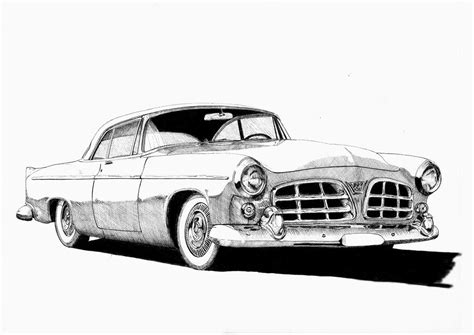 Chrysler 300 Drawings Sketch Coloring Page