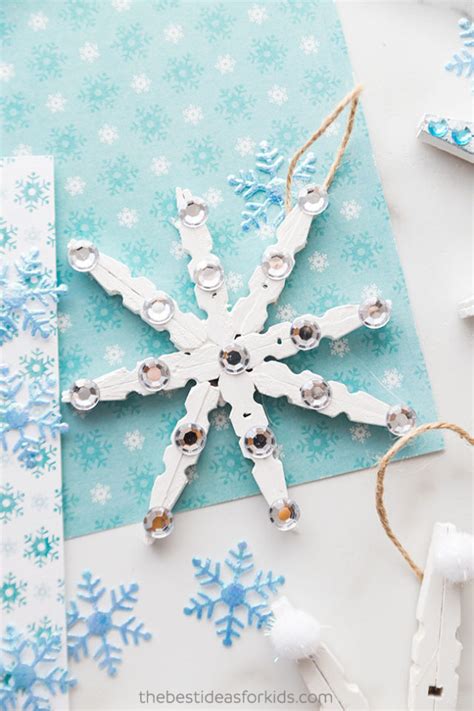 Clothespin Snowflake The Best Ideas For Kids