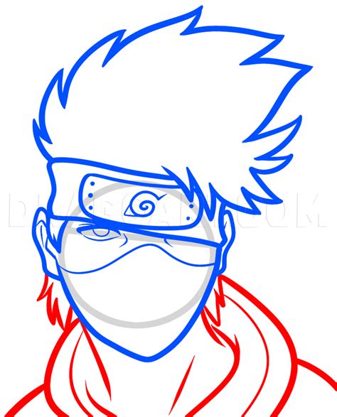 How To Draw Kakashi Easy Step By Step Drawing Guide By Dawn Naruto Drawings