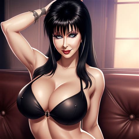 Rule 34 Ai Generated Black Bra Black Hair Elvira Elvira Mistress Of The Dark Goth Goth Girl