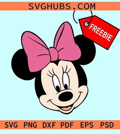 Minnie Mouse With Bow Svg Free Minnie Mouse Svg Free Disney Minnie