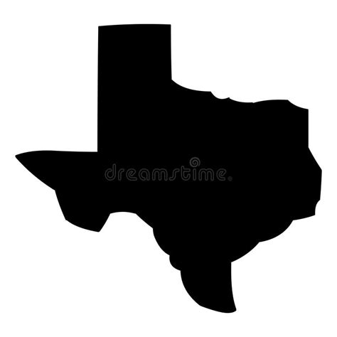 Texas Map Silhouette Vector Illustration Stock Vector Illustration Of