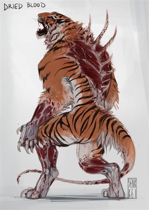 Weretiger By Senkkei On Deviantart Fantasy Creatures Art Creature