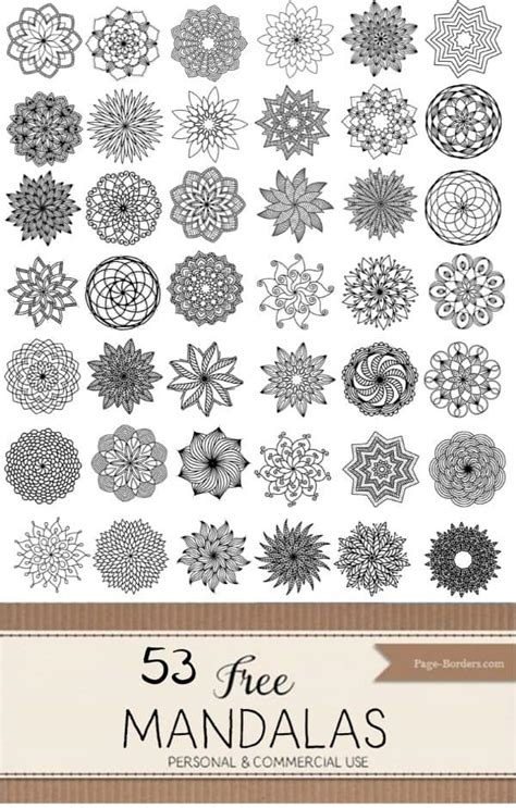 A fine tip brush works best for this technique. Free Printable Mandalas | Download in Any Color | 53 Designs