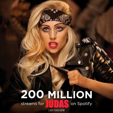 Lady Gaga Now On Twitter Judas By Lady Gaga Has Surpassed MILLION Streams On Spotify