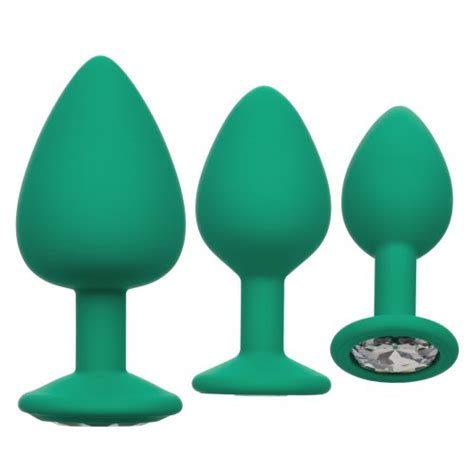 Cheeky Gems Silicone Anal Plug Trainer Set Green Sex Toys And Adult Novelties Adult Dvd Empire