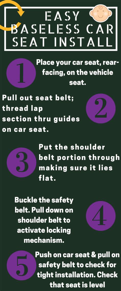 baseless car seat installation a girls guide to cars