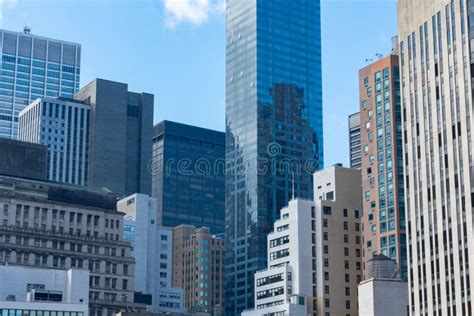 Lower Manhattan New York City Skyline Scene With Old And Modern