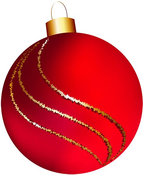 Red Christmas Ball Ornament Clipart