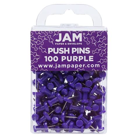 Jam Push Pins Purple Pushpins 100pack