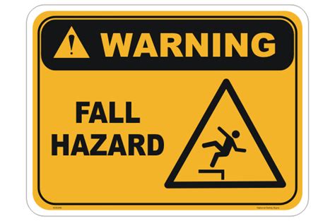Fall Hazard Warning Sign W30290 National Safety Signs