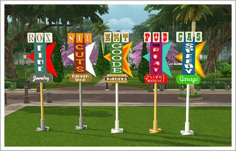 Sims 4 Business Signs Cc