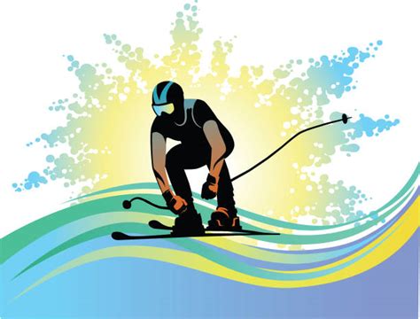 Royalty Free Downhill Skiing Clip Art Vector Images And Illustrations