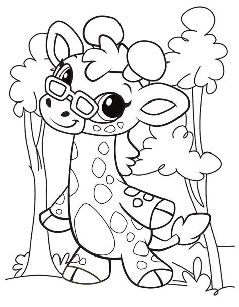 Cute Baby Giraffe Coloring Pages For Kids Coloring Pages