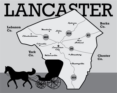 Lancaster County Map Print Download Now Etsy