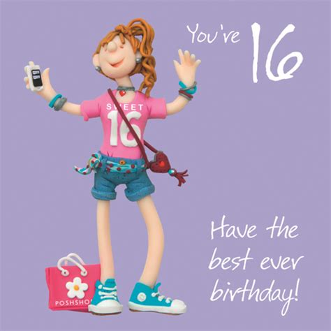 Girls 16th Birthday Greeting Card Cards Love Kates