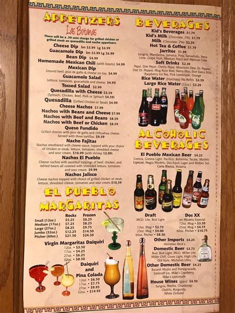 El pueblo authentic mexican food. El Pueblo Mexican Restaurant menu in Portage, Indiana