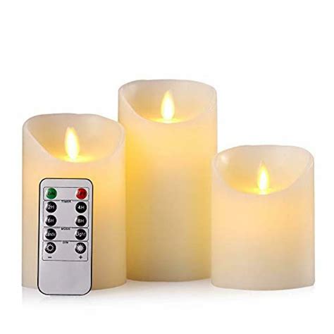 Led Flameless Candles Battery Operated Pillar Real Wax Flickering