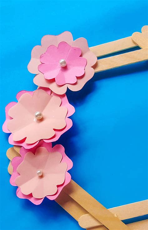 Easy Wreath Popsicle Stick Crafts For Kids Color Me Crafty