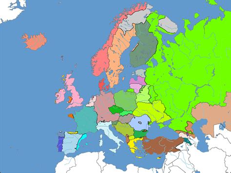 Map Of A Europe Where National Borders Are Based Solely Off Of