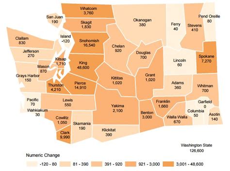 Washington State County Population Map Best Map Collection