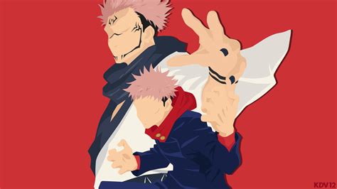 Ryomen Sukuna And Yuji Itadori Made Using Adobe Illustrator HD Wallpapers