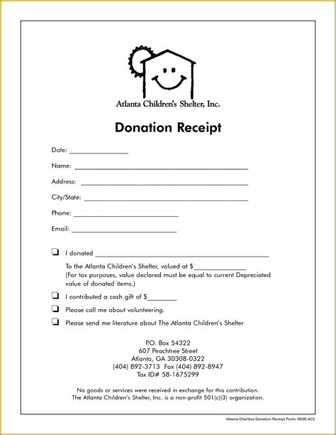 Receipt Of Donation Template Non Profit Great Receipt Forms